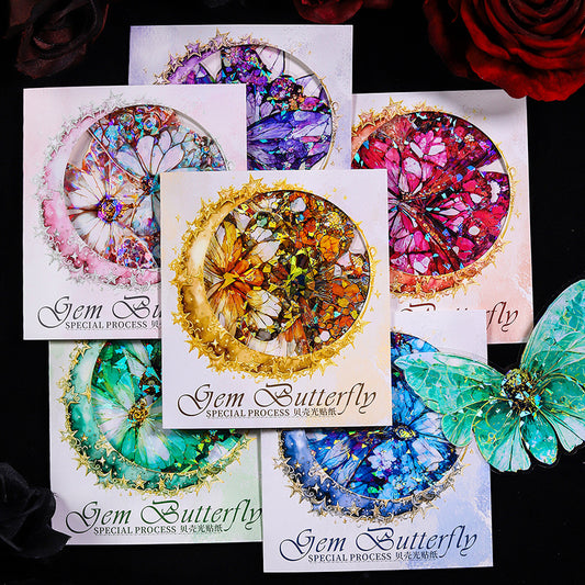 Journal sticker packs （Gem Butterfly Series）