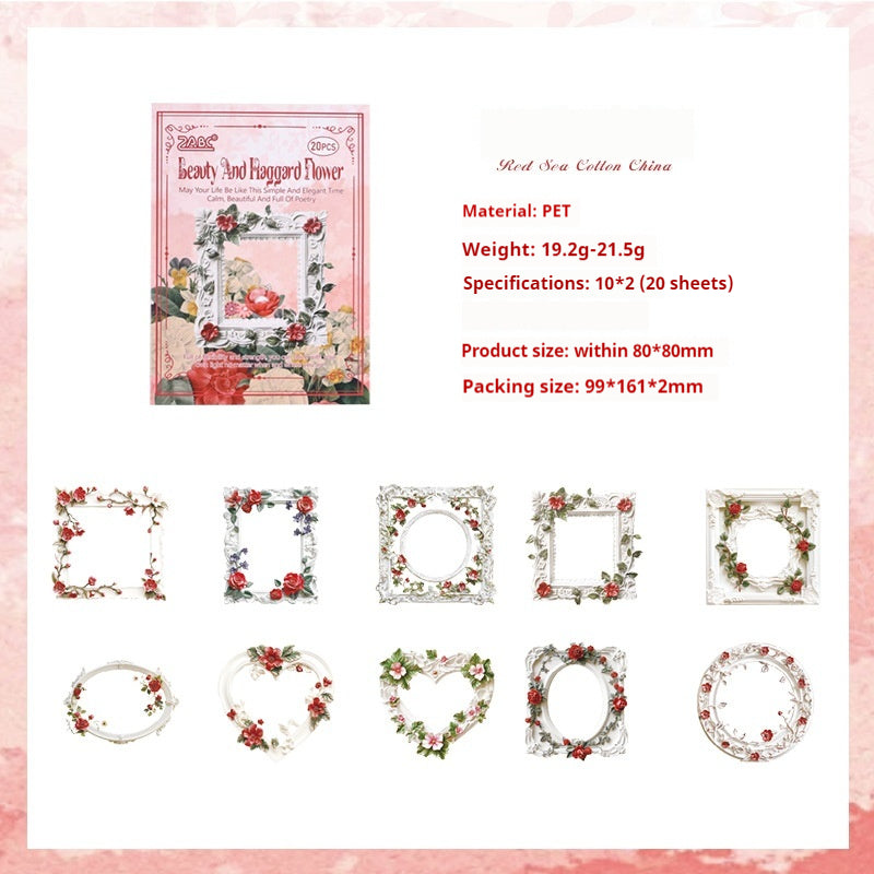 Journal sticker packs (flower frame）