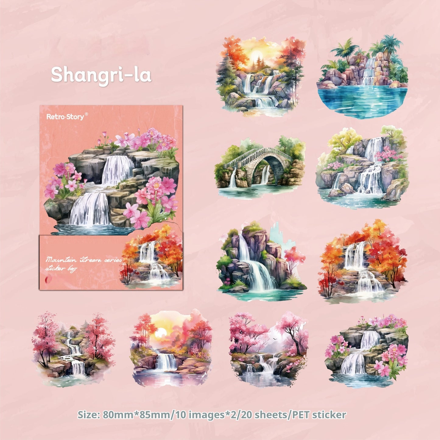 Journal sticker packs (Mountain theme）