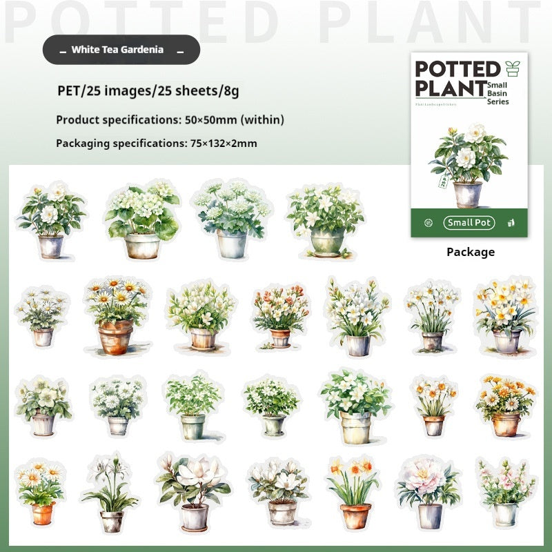 Journal sticker packs (Potted plants)