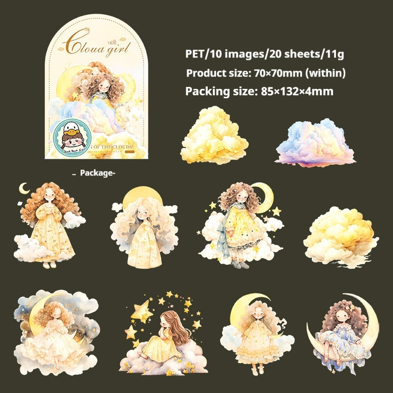 Journal sticker packs (Cloud Girl)