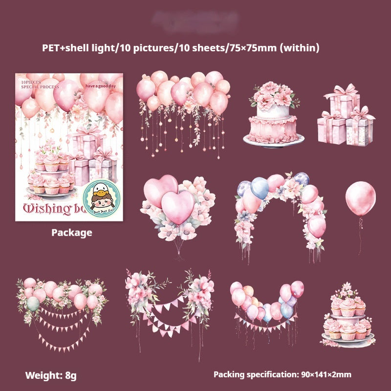 Journal sticker packs (Wishing Balloon)