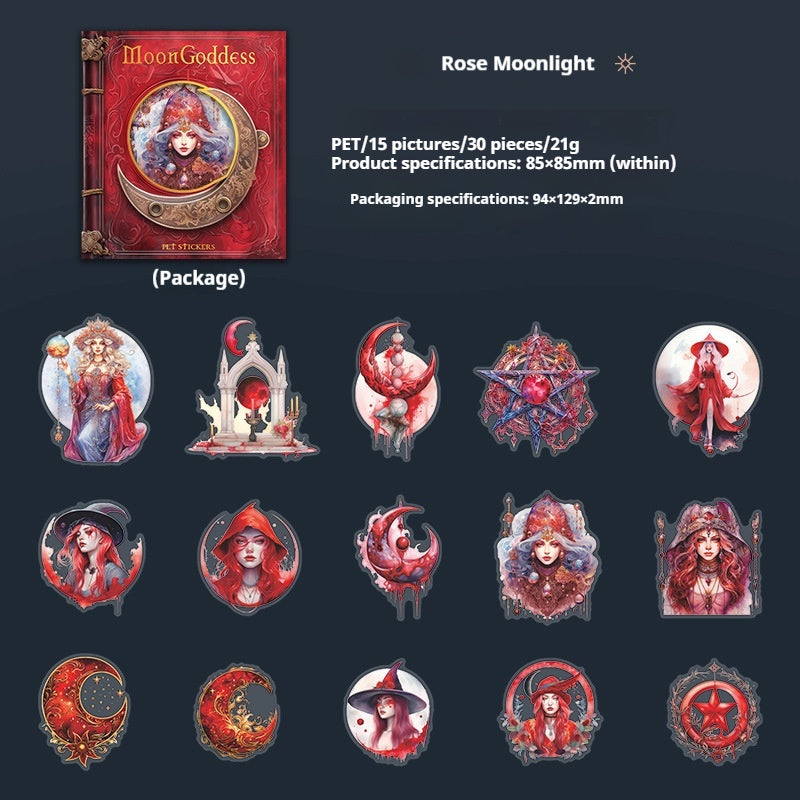 Journal sticker packs (moon goddess）