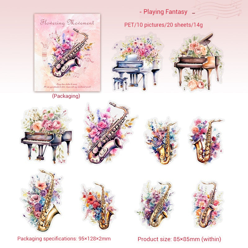 Journal sticker packs (Musical Instruments）