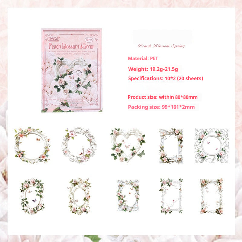 Journal sticker packs (flower frame）