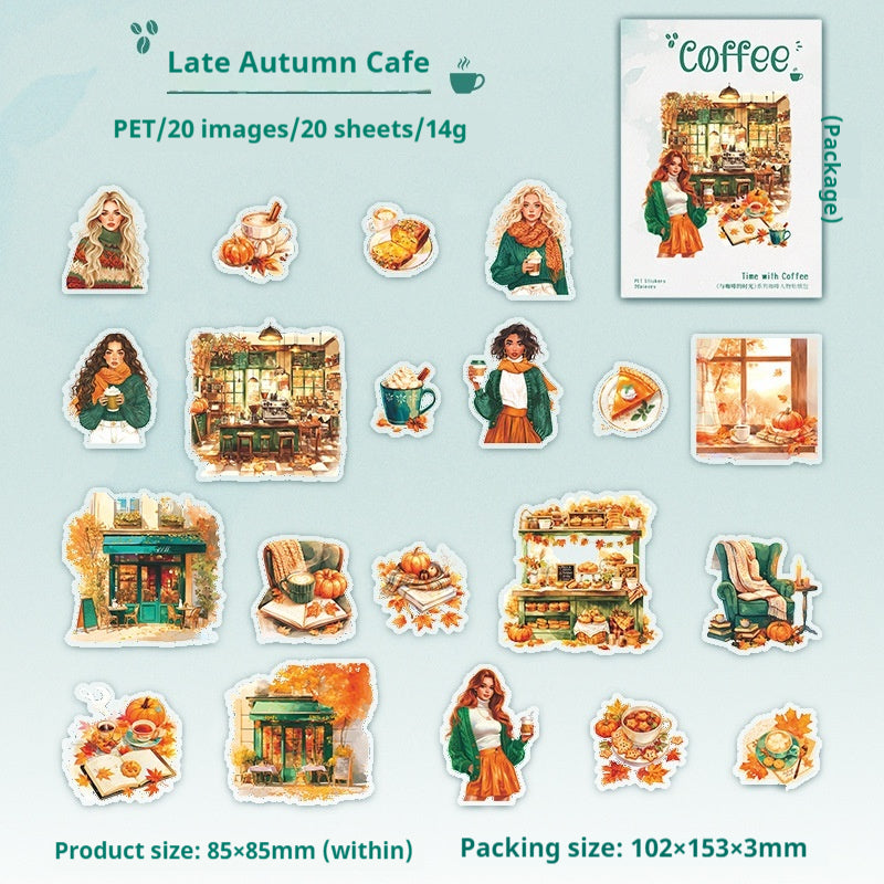 Journal sticker packs (Coffee Character Theme)