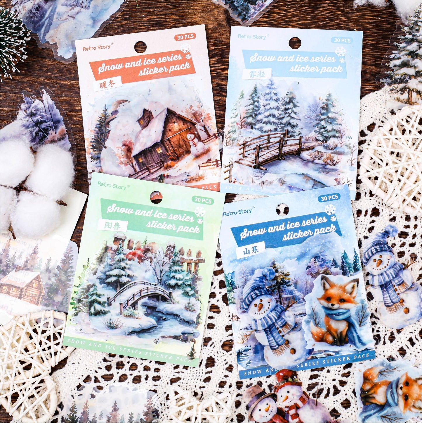 Journal sticker packs (Ice and Snow Series)