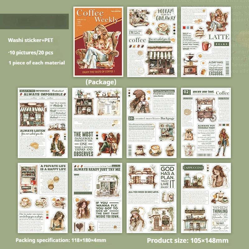 Journal sticker book (coffee series)