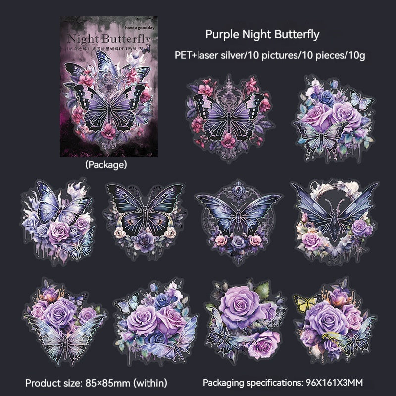 Night Butterfly Sticker Pack