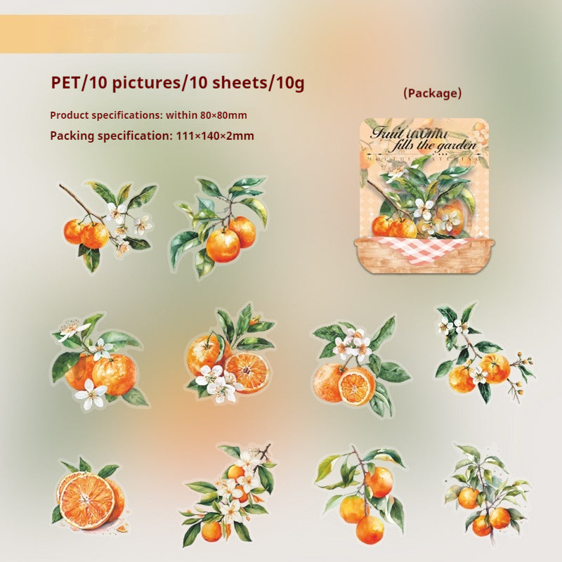 Journal sticker packs (fruit)