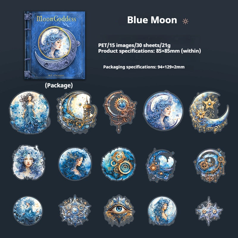 Journal sticker packs (moon goddess）