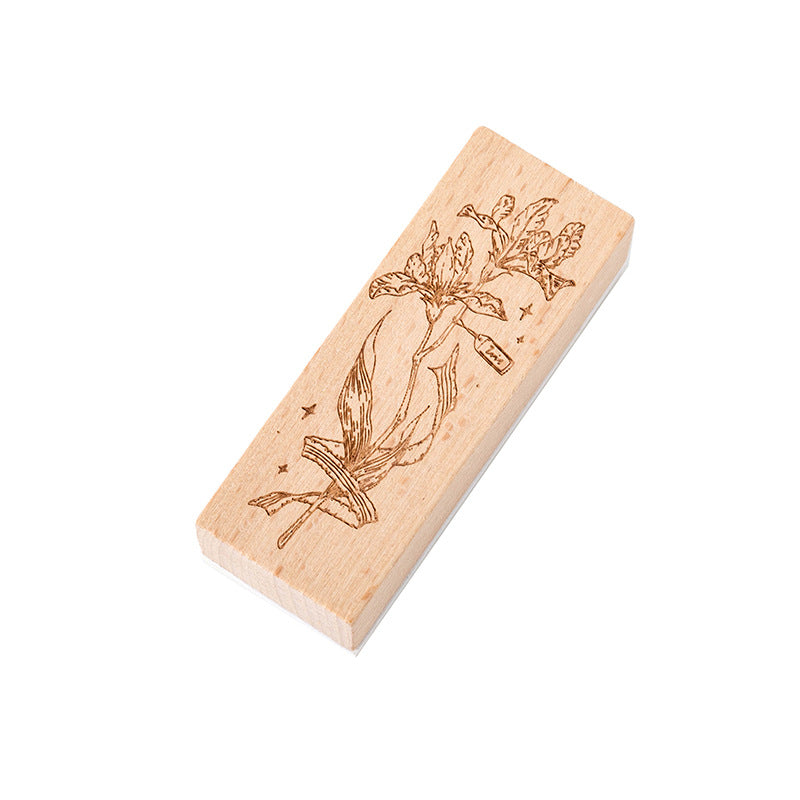 Wooden seal （flower）