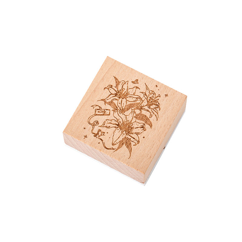 Wooden seal （flower）