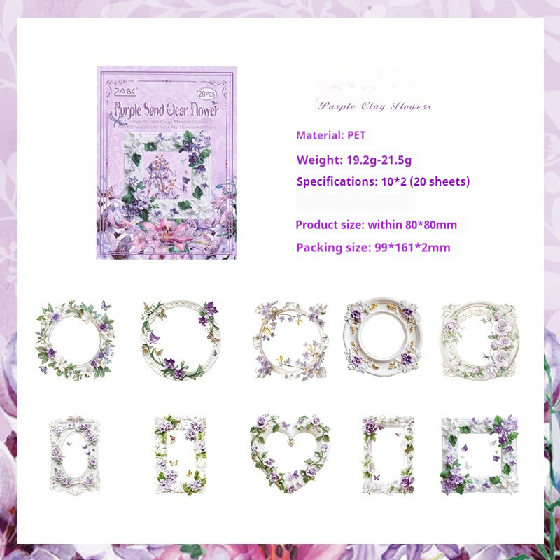 Journal sticker packs (flower frame）