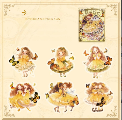 Journal sticker packs (Butterfly Girl)