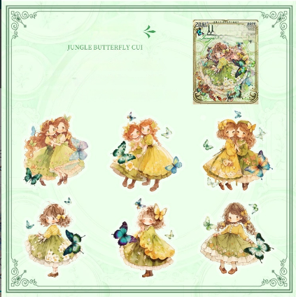 Journal sticker packs (Butterfly Girl)