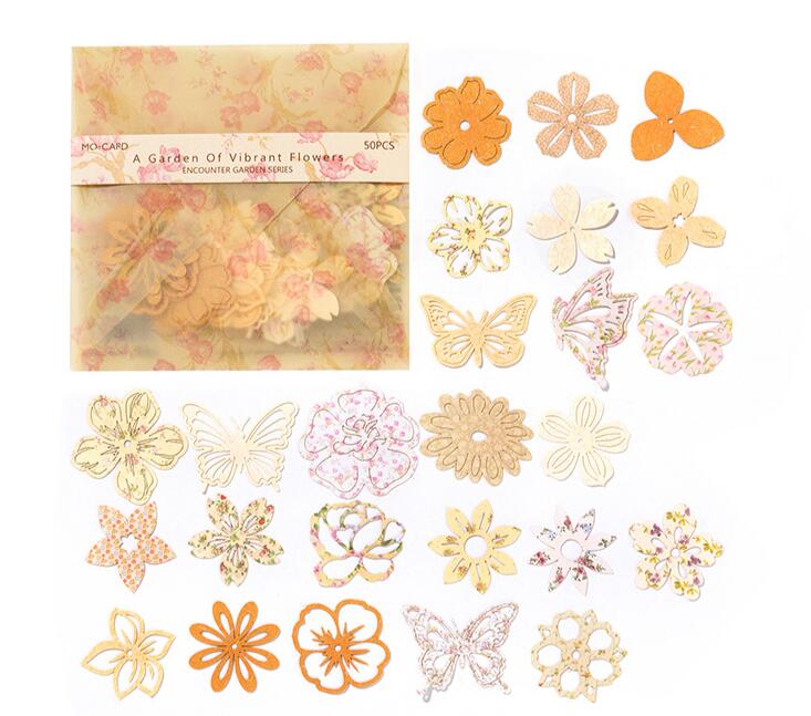 Journal Paper Packs （Floral cutout paper）