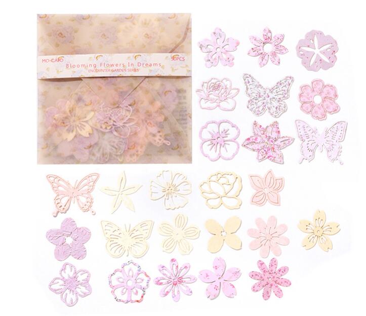 Journal Paper Packs （Floral cutout paper）