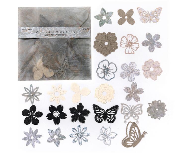 Journal Paper Packs （Floral cutout paper）