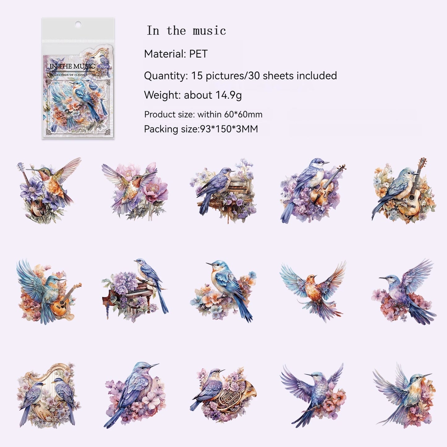 Journal Sticker Packs (Bird)