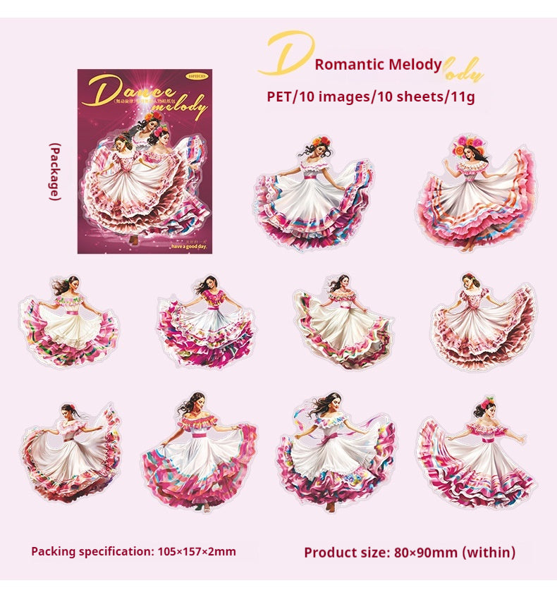 Journal sticker packs (Dancing Melody)