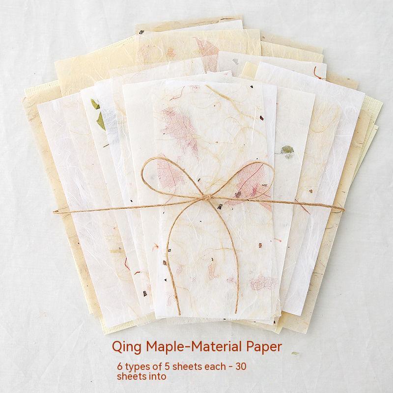 Vintage Handmade Material Paper Onion Paper Kraft Paper Hand Account SEAL Base Paper Collage Mixed Special Paper