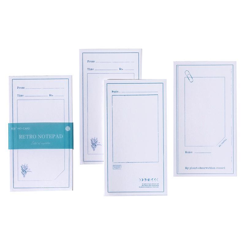 Retro Notepad Artistic Non-Adhesive Notebook Collage Base Paper Ornament Message Memo Material Paper