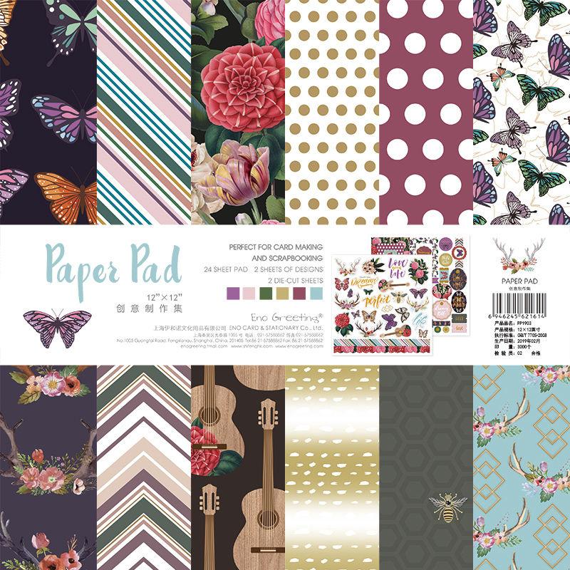 Journal Scrapbooking paper pad （12-Inch ）