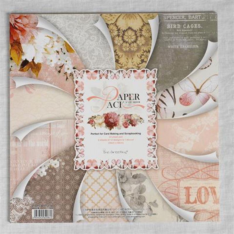 DIY Journaling Scrapbooking Card Paper Colored Pattern Paper Background Paper 12-Inch Paper pad