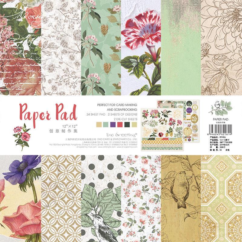 Journal Scrapbooking paper pad （12-Inch ）